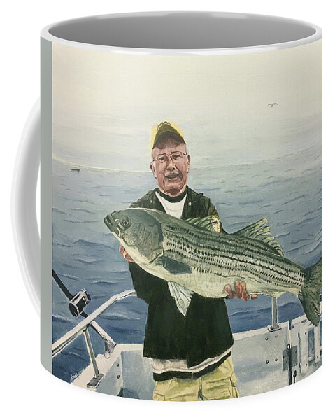 Fishing Coffee Mug featuring the painting A Nice Catch by Michael Morgan