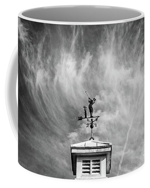 Weather Coffee Mug featuring the photograph A Nice Day for Golf - BW by Scott Pellegrin