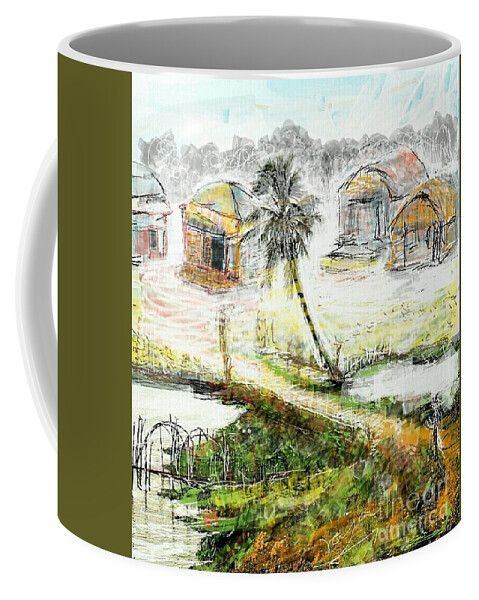Landscape Coffee Mug featuring the digital art A nice piece of land by Subrata Bose