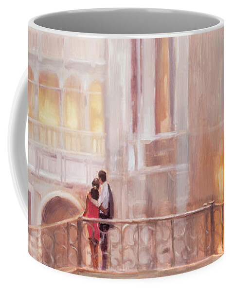 Romantic Coffee Mug featuring the painting A Perfect Afternoon in Venice by Steve Henderson