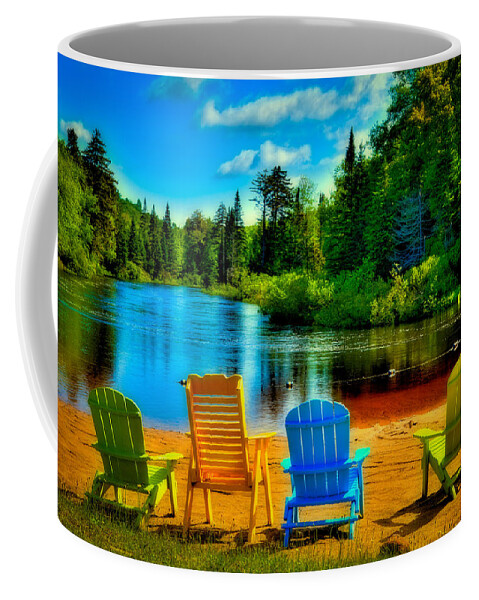 A Place To Relax At Singing Waters Coffee Mug featuring the photograph A Place to Relax at Singing Waters by David Patterson