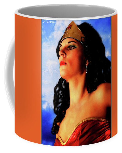 Wonder Woman Coffee Mug featuring the photograph Punk Wonder Hero by Jon Volden