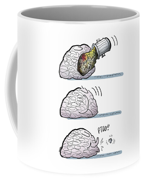 Brain Coffee Mug featuring the digital art A Real Gem by Mark Armstrong
