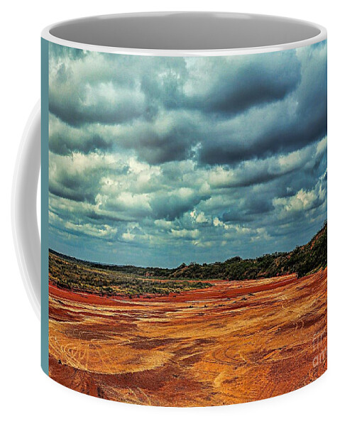 Landscape Coffee Mug featuring the photograph A River of Red Sand by Diana Mary Sharpton