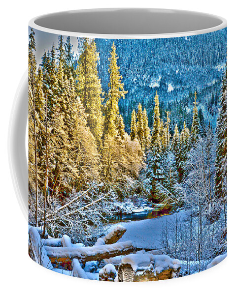 Clay Coffee Mug featuring the photograph A River Runs Down It by Clayton Bruster
