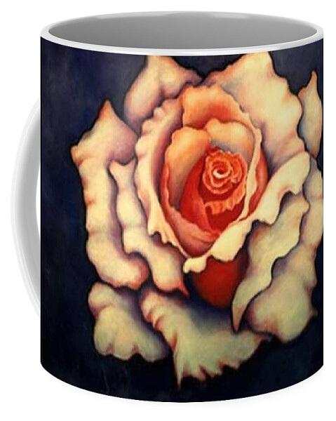 Flower Coffee Mug featuring the painting A Rose by Jordana Sands
