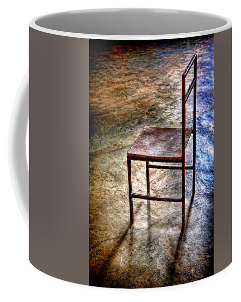Chair Coffee Mug featuring the photograph A simple chair by Tatiana Travelways