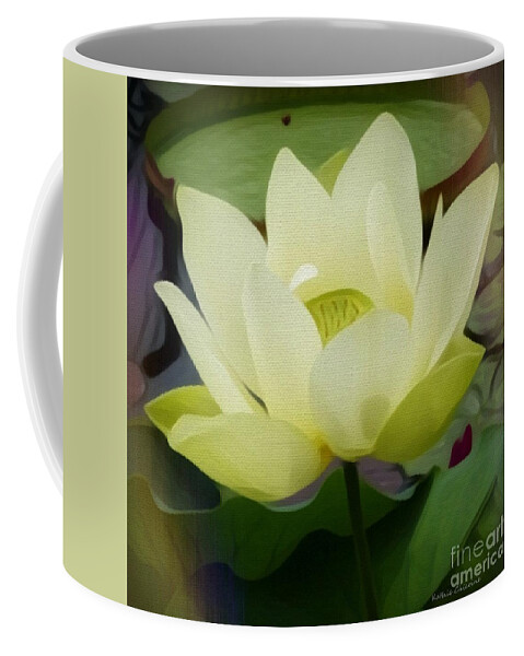Artistic Photography Coffee Mug featuring the digital art A Single Lotus by Kathie Chicoine