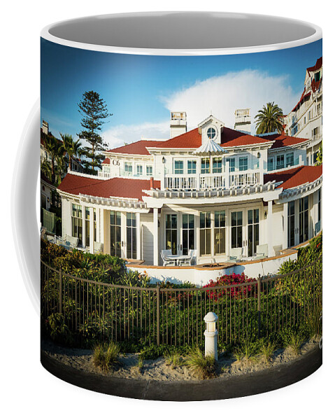 Beach Coffee Mug featuring the photograph A Small Cottage at the Hotel del Coronado by David Levin