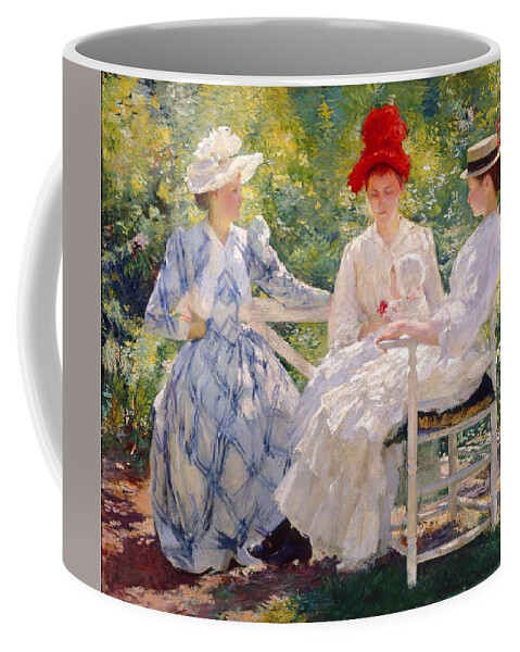 Edmund Charles Tarbell (american Coffee Mug featuring the painting A Study in June Sunlight by Edmund Charles