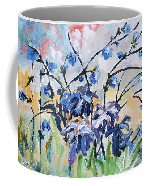 Asian Inspired Coffee Mug featuring the painting A Study in Qi-Spirit 4 by Gloria Dietz-Kiebron