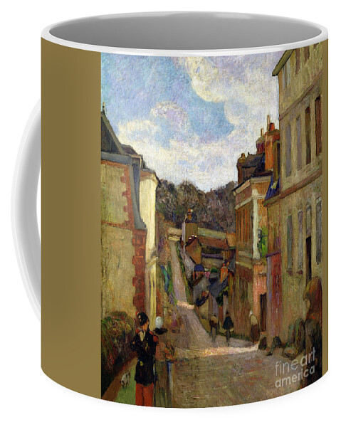 A Suburban Street Coffee Mug featuring the painting A Suburban Street by Paul Gauguin