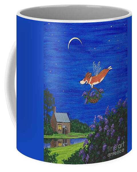 Print Coffee Mug featuring the painting A Surprise For Morning by Margaryta Yermolayeva