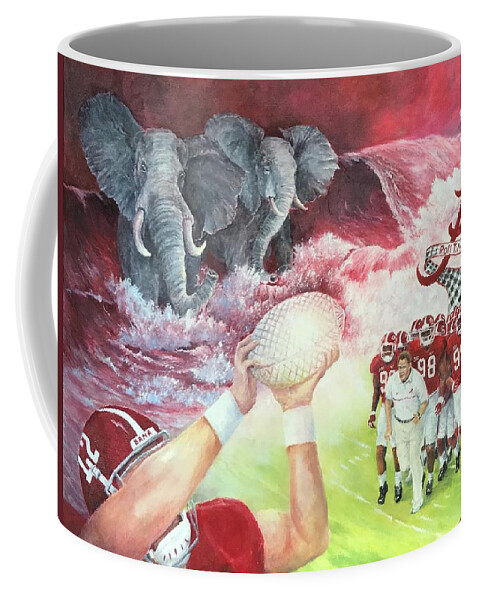Alabama Coffee Mug featuring the painting Roll Tide Legacy by ML McCormick
