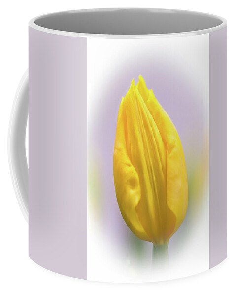 Tulip Coffee Mug featuring the photograph A Tulip in Dandelion Yellow by Carol Senske