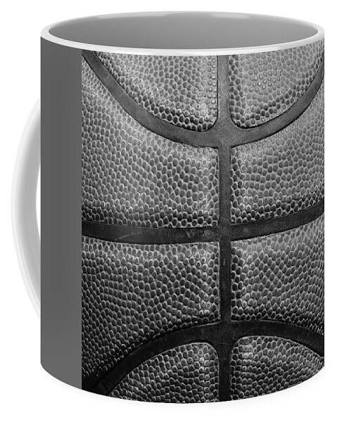 Art For Sale Coffee Mug featuring the photograph A Very Closeup View of a Basketball by Bill Tomsa