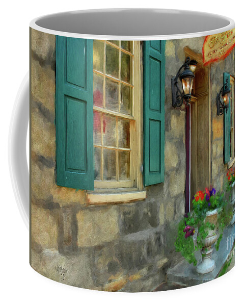 Architecture Coffee Mug featuring the digital art A Victorian Tea Room by Lois Bryan
