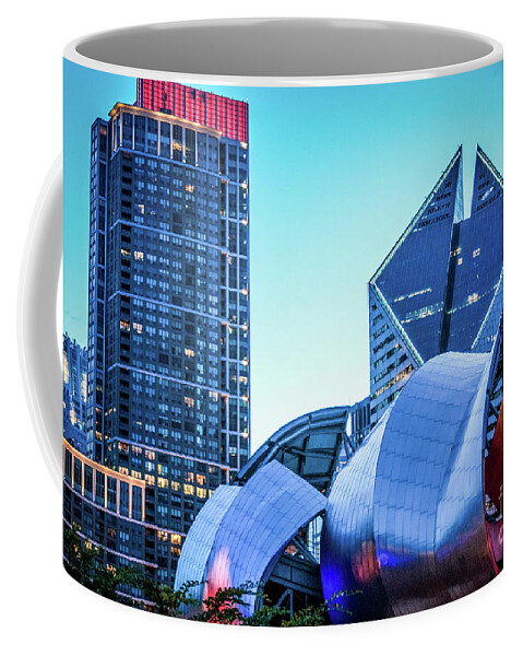 Chicago Coffee Mug featuring the photograph A View from Millenium Park at Dusk by David Levin
