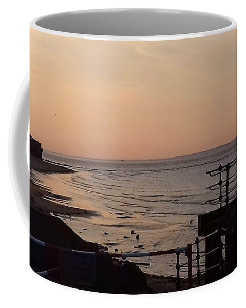 Perch Rock Lighthouse Coffee Mug featuring the photograph A View of Perch Rock at Sunset by Joan-Violet Stretch