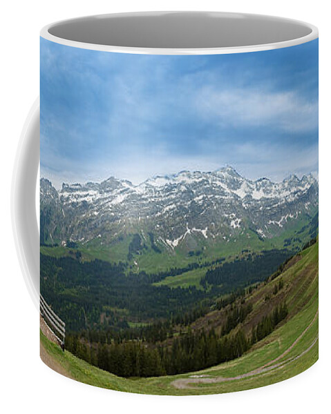 Alpstein Coffee Mug featuring the photograph A View To The Saentis, Switzerland by Andreas Levi