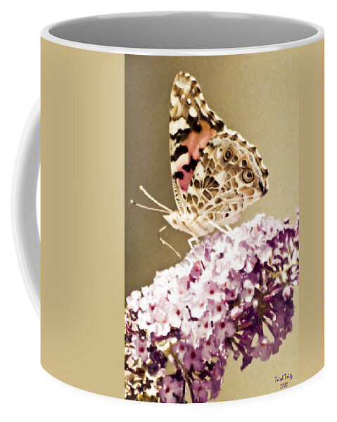 Butterfly Coffee Mug featuring the photograph A Visit From Pat by Trish Tritz