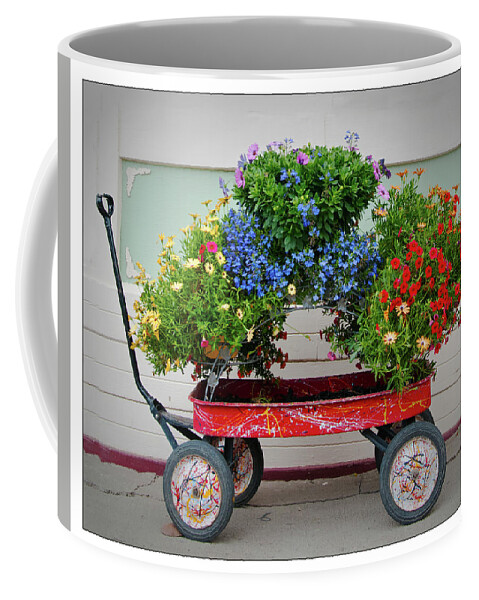 Wagon Coffee Mug featuring the photograph A Wagon Full by Peggy Dietz