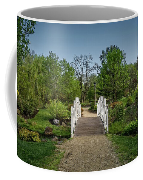 Foot Bridges Coffee Mug featuring the photograph A Walk In The Garden by Angie Tirado