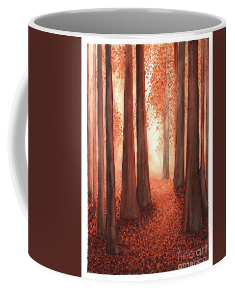 Redwoods Coffee Mug featuring the painting A Walk in the Redwoods by Hilda Wagner