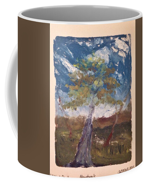 Landscape Coffee Mug featuring the painting A Windy Day by Angela Weddle