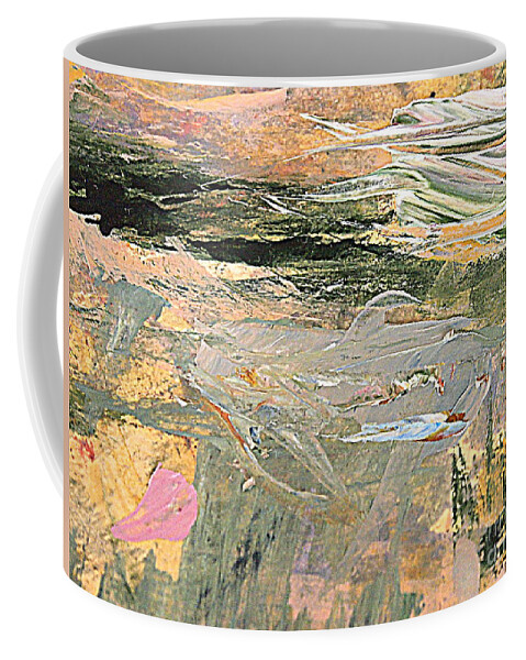 Abstract Gouache Landscape Coffee Mug featuring the painting A World of Pale Colors by Nancy Kane Chapman