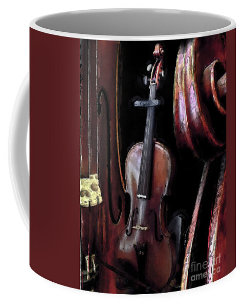Violin Coffee Mug featuring the photograph A45 by Tom Griffithe
