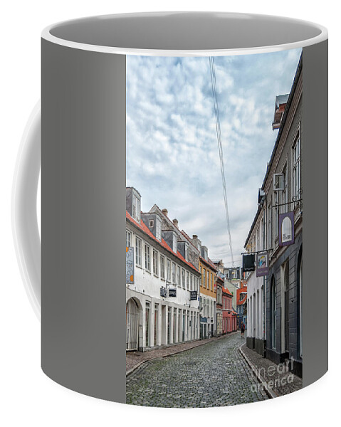 Aarhus Coffee Mug featuring the photograph Aarhus Backstreet Scene by Antony McAulay