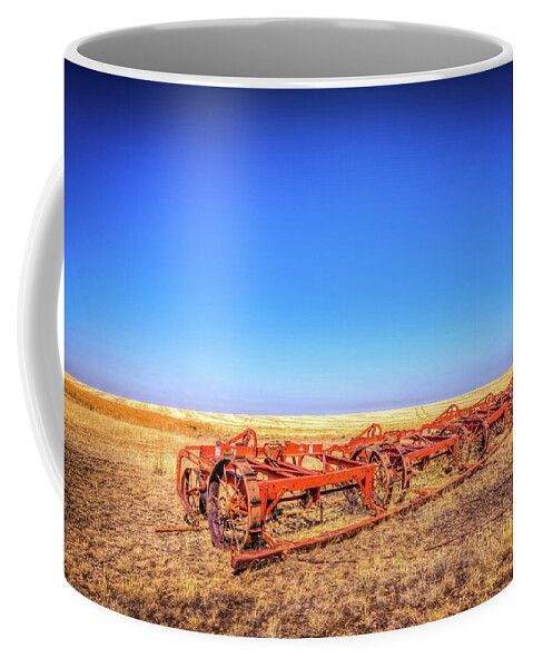 Abandoned Coffee Mug featuring the photograph Abandoned Farm Equipment by Spencer McDonald