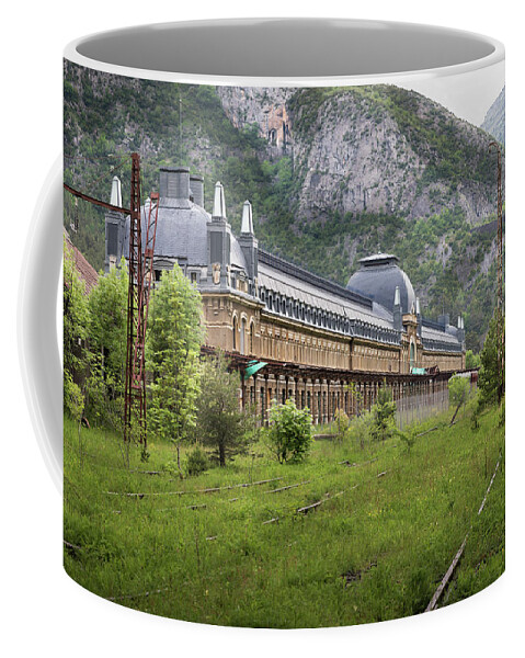 Canfranc Coffee Mug featuring the photograph Abandoned side of the Canfranc international railway station by RicardMN Photography