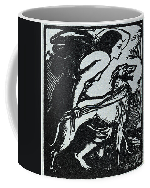 1899 Coffee Mug featuring the drawing Abbey Theatre Emblem by Granger