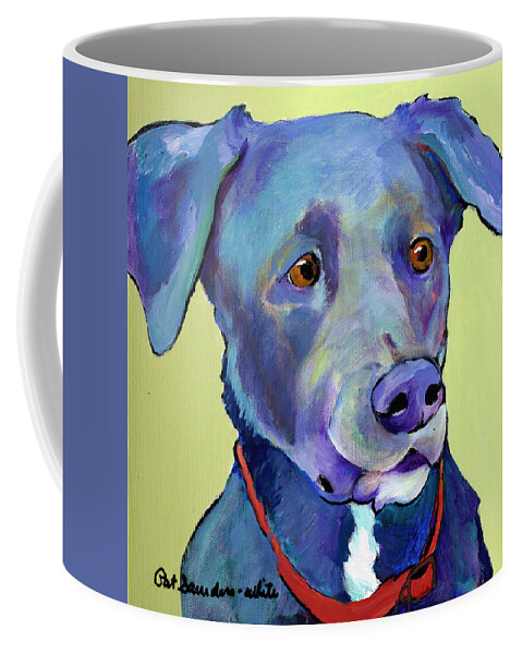 Animal Art Coffee Mug featuring the painting Abe by Pat Saunders-White