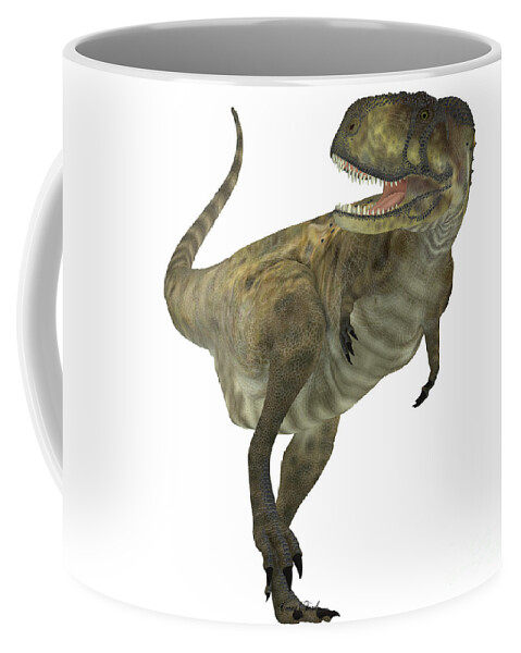 Abelisaurus Coffee Mug featuring the painting Abelisaurus Predator by Corey Ford
