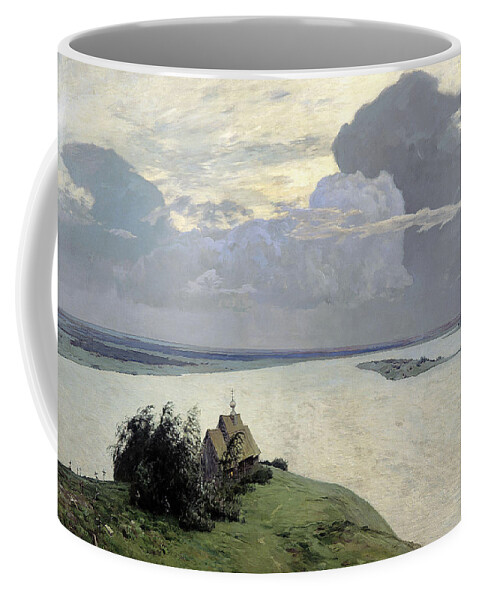 Isaac Levitan Coffee Mug featuring the painting Above the Eternal Tranquility by Isaac Levitan