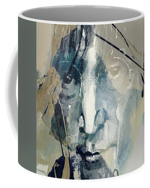 John Lennon Coffee Mug featuring the mixed media Above Us Only Sky by Paul Lovering