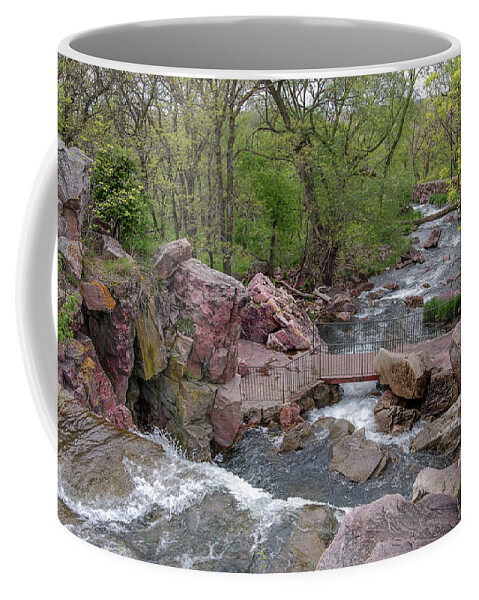 Pipestone National Monument Coffee Mug featuring the photograph Above Winnewissa Falls 2 by Greni Graph