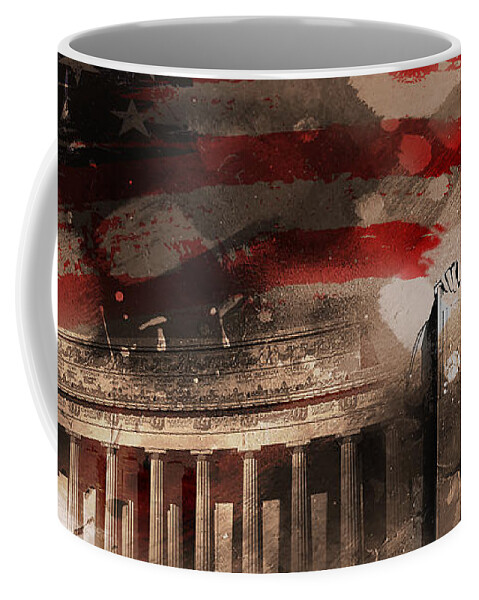 American Coffee Mug featuring the painting Abraham Lincoln by Gull G