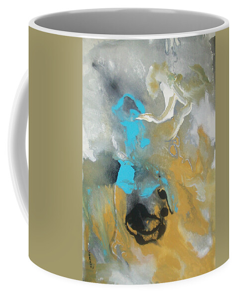 Abstract Art Coffee Mug featuring the painting Abstract #017 by Raymond Doward