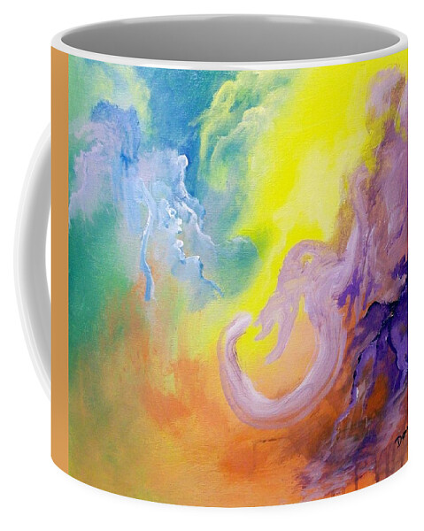 Abstract Art Coffee Mug featuring the painting Abstract #030 by Raymond Doward