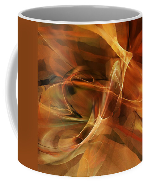Fine Art Coffee Mug featuring the digital art Abstract 060812A by David Lane