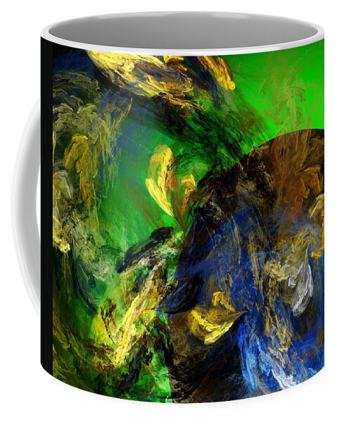 Fine Art Digital Art Coffee Mug featuring the digital art Abstract 111310 by David Lane