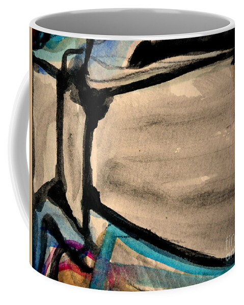 Katerina Stamatelos Coffee Mug featuring the painting Abstract-22 by Katerina Stamatelos