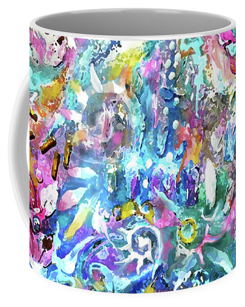 Pastel Coffee Mug featuring the digital art Abstract 224 by Jean Batzell Fitzgerald