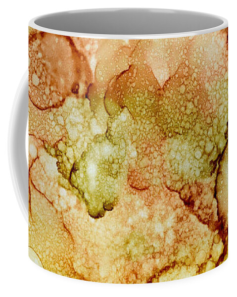 Abstract Coffee Mug featuring the painting Abstract 27 by Lucie Dumas