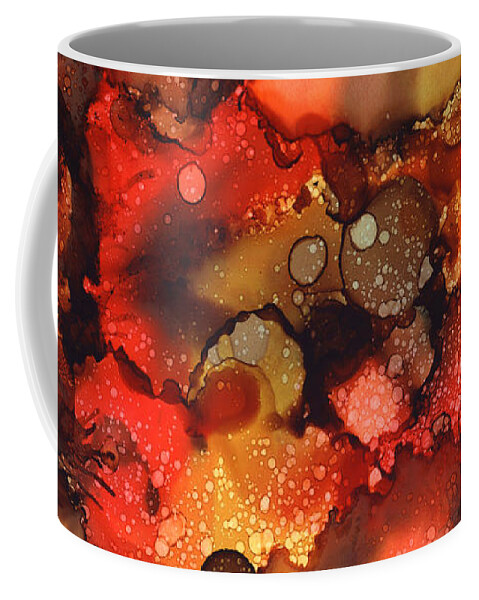 Abstract Coffee Mug featuring the painting Abstract 30 by Lucie Dumas