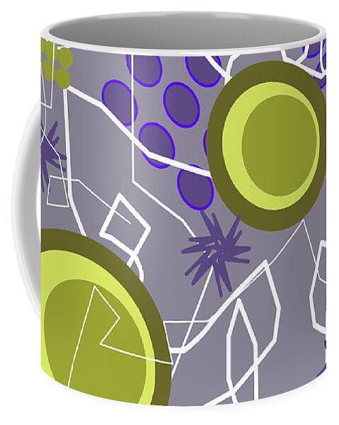 Purple Coffee Mug featuring the digital art Abstract 8 purple by April Burton